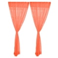 thumbnail image 1 of Juego de ventana transparente de 2 piezas lavable Zulema Naranja 200x200cm, 1 of 8