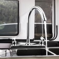 thumbnail image 5 of RV Kitchen Faucet for Camper & Home 8" Main Body 360° Swivel High Arch Dual Handle for Motorhomes RV Travel Trailers Plastic (fit 8-inch 2-hole or 3-hole sink), Chrome, 5 of 12