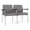 Adler-Castillo Gray, variant on Mystic Reception Waiting Room Steel Tandem Seating / Silver Steel / Blue