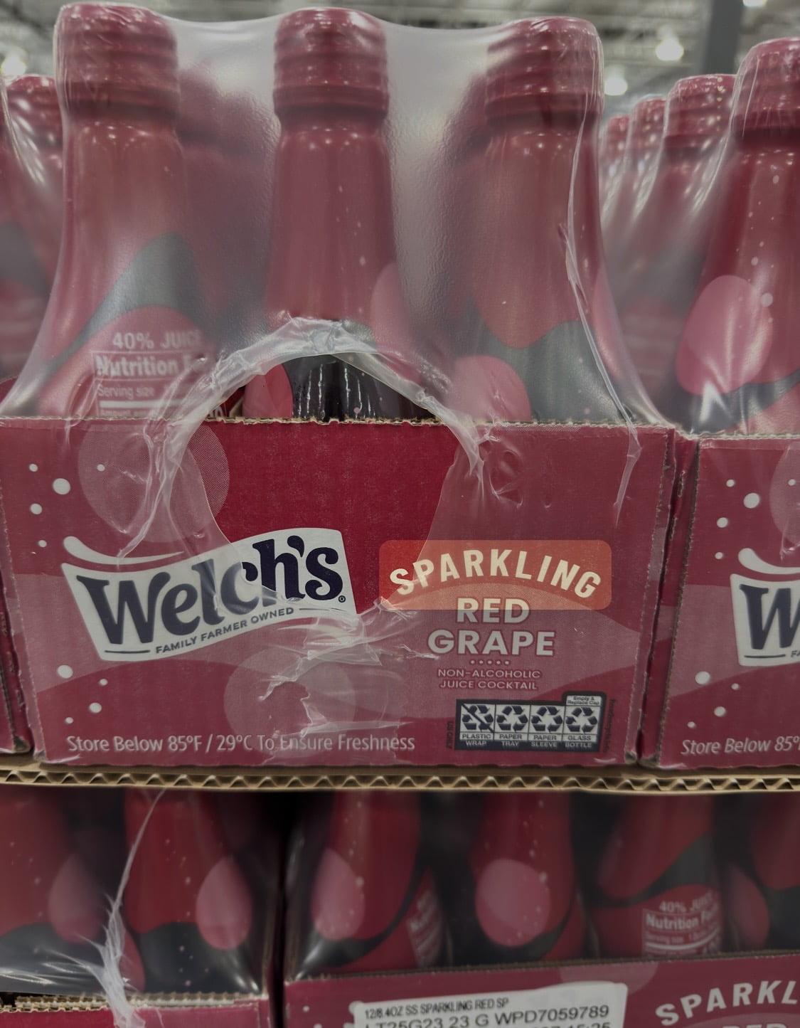 Welch's Sparkling Juice Cocktail, Red Grape, 8.4 fl oz, 12 ct