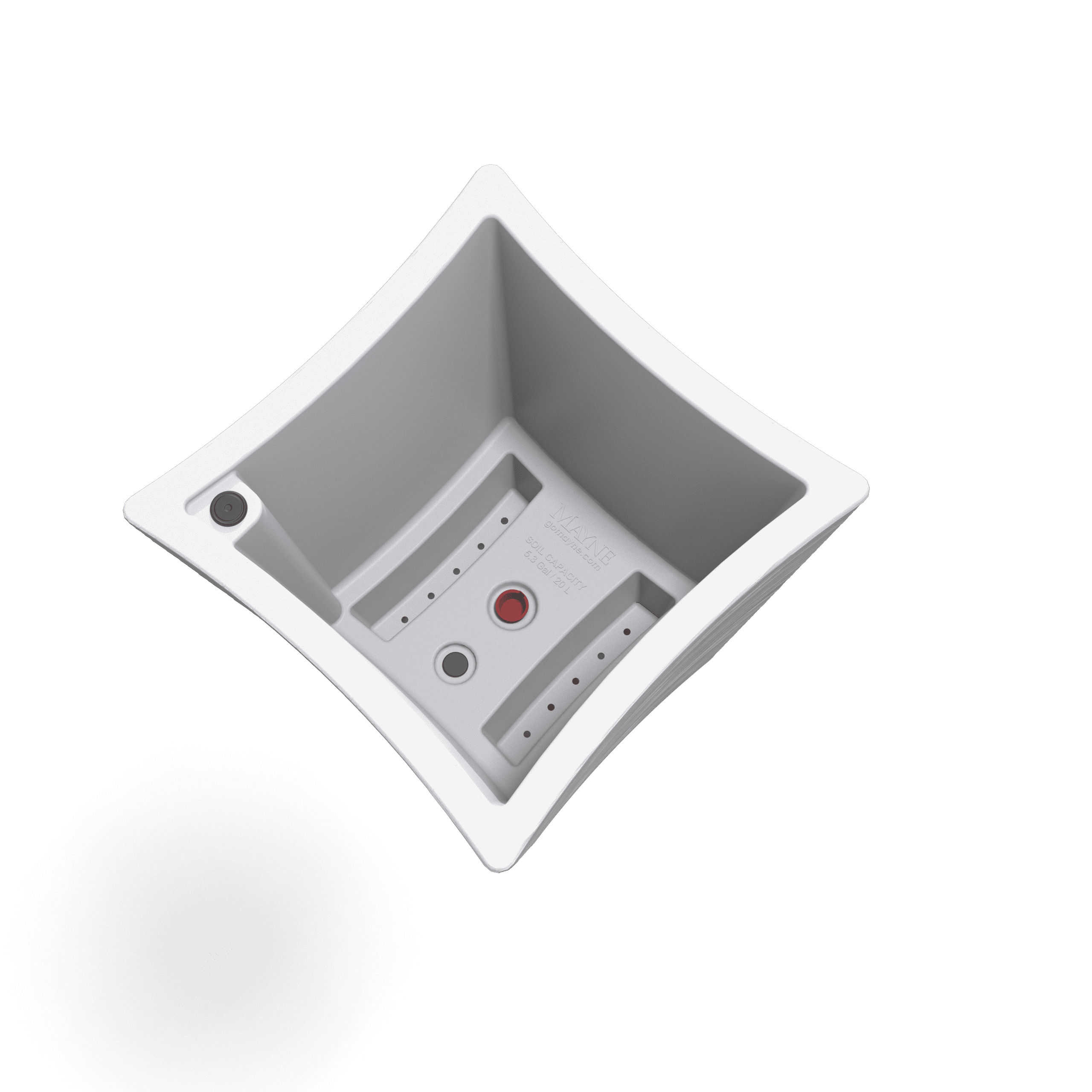 Bristol 18in Tall Planter - White