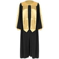 thumbnail image 2 of TiaoBug Womens Mens Choir Church Robe V-neck Long Sleeve Zipper Graduation Gown Black M, 2 of 7