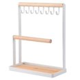 thumbnail image 1 of Jewelry Stand with Wooden Tray for Rings and Hooks for Storing Necklaces, Bracelets, Rings, Wa, 1 of 5