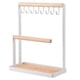 thumbnail image 1 of Jewelry Stand with Wooden Tray for Rings and Hooks for Storing Necklaces, Bracelets, Rings, Wa, 1 of 5