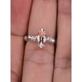 thumbnail image 2 of JeenJewels Sale: 1.25 Carat Peach Pink Morganite and Diamond Engagement Ring in 10k White Gold, 2 of 2