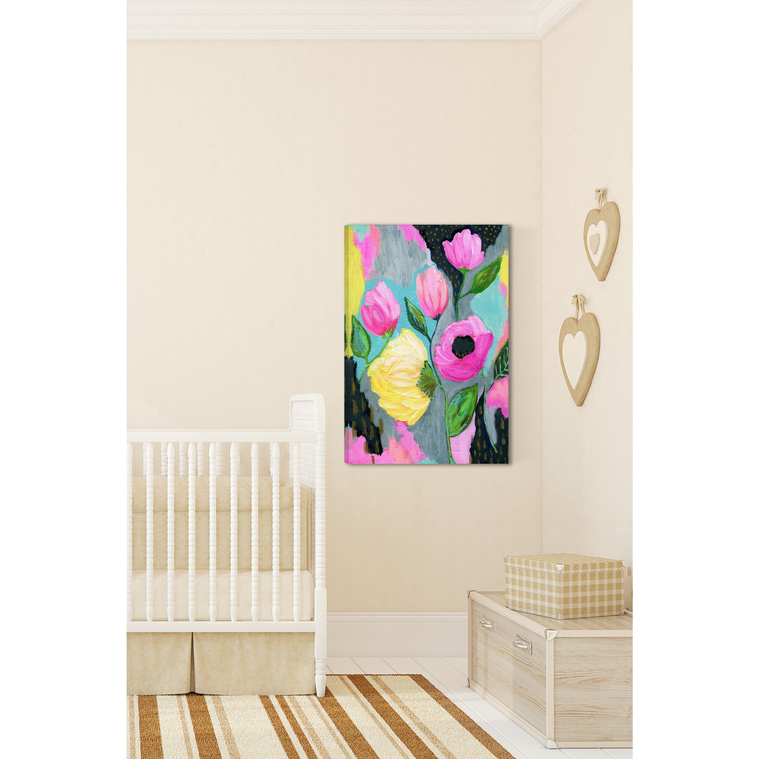 Marmont Hill "Bold Flowers" by Jill Lambert Painting Print on Wrapped Canvas