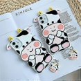 thumbnail image 3 of iPhone 11 3D Cartoon Milk Cow Design Kawaii Fun Silicone Cover, Animal Cool Funny Case Cover with Cute Pendant, Anti-Stratch Bumper Protective Phone C, 3 of 4