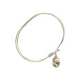 thumbnail image 2 of 7 inch Oval Eye Hook Bangle Bracelet w/ Madonna & Child in Gold-Filled, 2 of 3