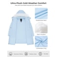 thumbnail image 6 of Wantdo Women's Plus Size Coat Padded Winter Jacket Waterproof Winter Snow Coat Light Blue 2XL, 6 of 11