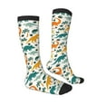 thumbnail image 3 of Balery Dinosaurs And Tropical Leaves Fun Novelty Socks Men'S Women'S Crew Socks Funny Crazy Novelty Socks Quirky And Cool Socks, 3 of 9