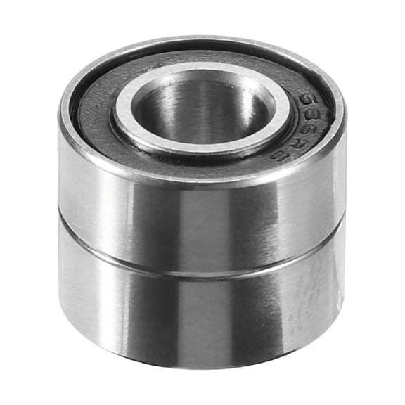 Unique Bargains 2pcs 686-2RS 6x13x5mm Double Rubber Shield Single Row Deep Groove Ball Bearings Silver Tone