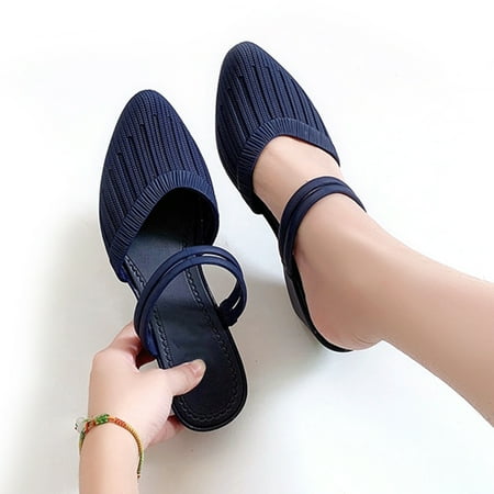 

Women High-Heeled Sandals Slip-on Heeled Slippers Casual Fashion Ladies Heeled Sandals for Casual Daily Wear