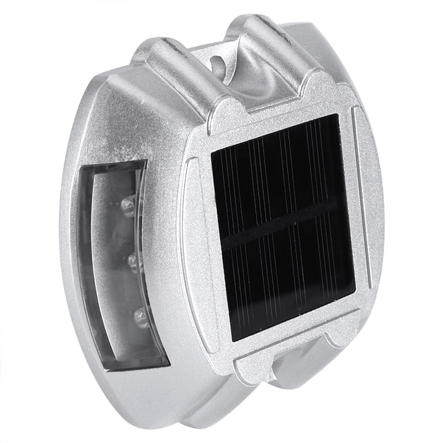 Ejoyous Lampe Solaire en Aluminium Étanche 6 LED Sans Fil pour Allée Extérieure, Lampe de Route, Lampe Extérieure LED