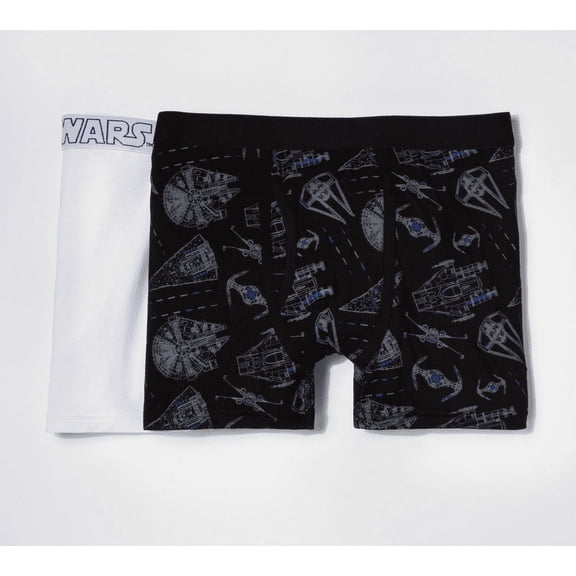 Men's Star Wars "Blueprint" Space Ships Boxer Briefs 2pk [Size: M 32/34]