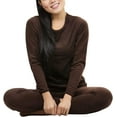thumbnail image 7 of ToBeInStyle Women's Soft Velvet Long Sleeve Top and Bottom Thermal Set, 7 of 7