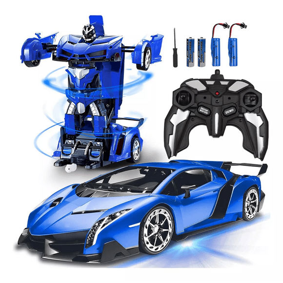 Carro De Control Remoto De Rotación De 360 ° Transformadores azul