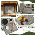 thumbnail image 4 of Tapete de Secado de Platos de Piedra: Tapete de Cocina Plegable Súper Absorbente y de Secado Rápido con Correas de Silicona para Protección de Platos, Secado Rápido, Gris Claro, 4 of 9