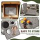 thumbnail image 4 of Tapete de Secado de Platos de Piedra: Tapete de Cocina Plegable Súper Absorbente y de Secado Rápido con Correas de Silicona para Protección de Platos, Secado Rápido, Gris Claro, 4 of 9