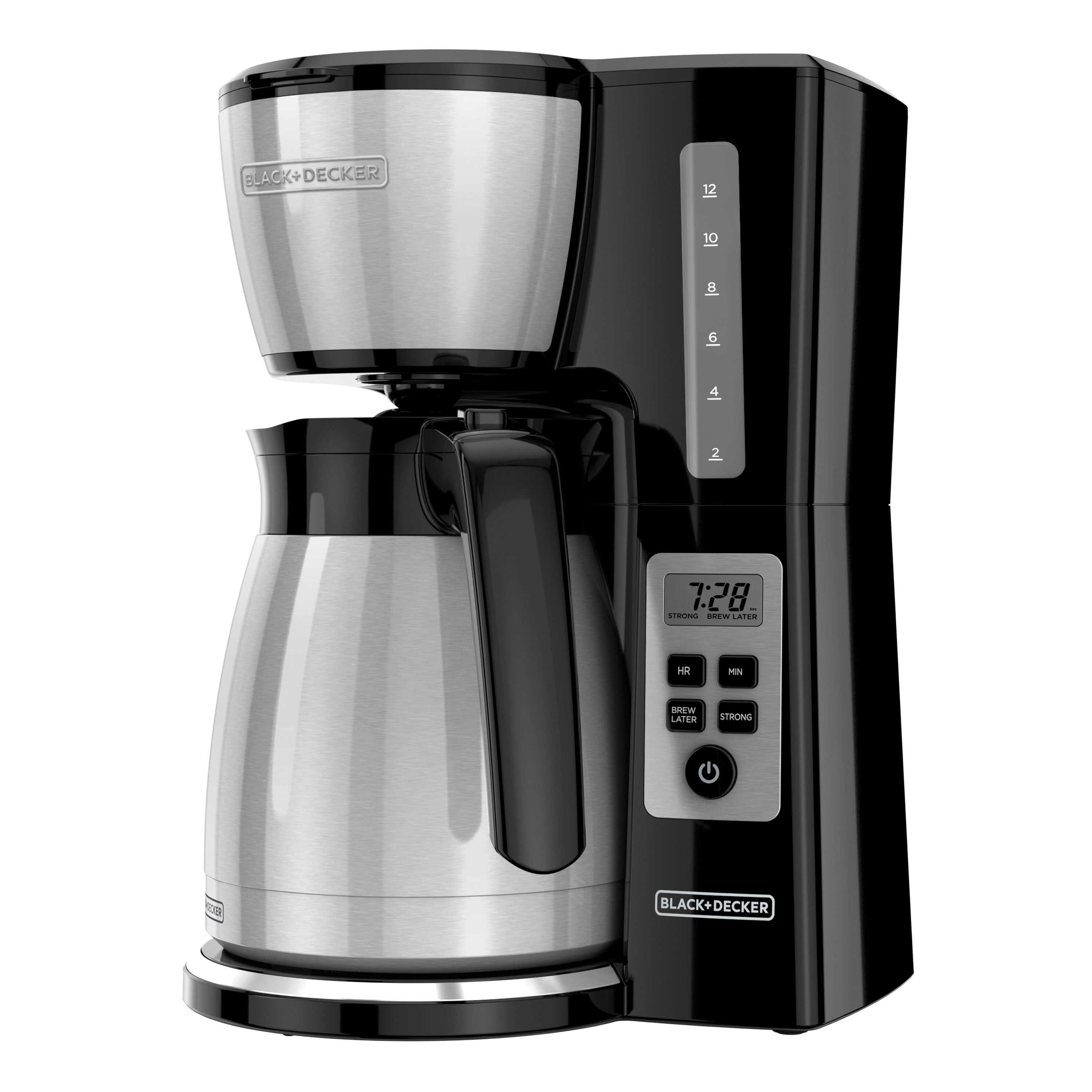 BLACK+DECKER 12-Cup Black/Stainless Residential Drip Coffee Maker in the  Coffee Makers department at