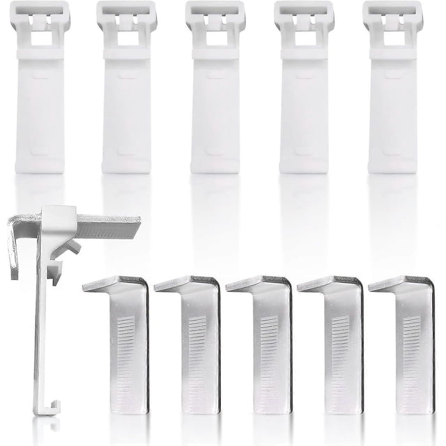 8pcs Roller Blind Fixing Brackets Double Roller Blind Clamp Bracket No Drilling Replacement Accessory Kit Window