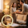 thumbnail image 6 of YAFEINI Circle Necklace for Women 925 Sterling Silver Round Pendant Necklace Circle Jewelry Gifts for Women Lover Wife, 6 of 10
