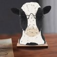 thumbnail image 4 of Animal Glasses Stand Wooden Bull Eyeglass Holder,Cow Head Wearing Statues, Cow Shaped Display, 4 of 10
