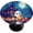 Z: Halloween 1, variant on Fit 40"-44" Tables Fitted Round Tablecloth, Halloween Ghosts Small Size Table Cover Fitted with Elastic Waterproof Wipeable for Outdoor Party Patio