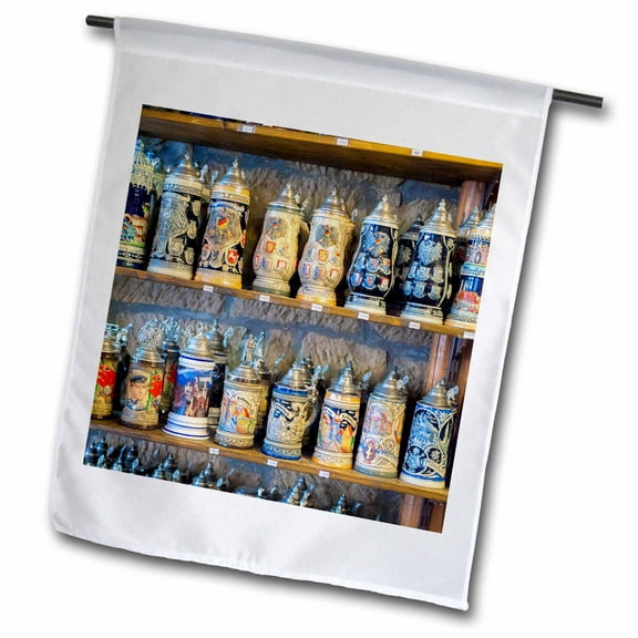 3dRose, Germany Baden-Wurttemberg, Rothenberg, Beer Stein - EU10 JEN0307 - Jim Engelbrecht, 12 x 18 inch Garden Flag