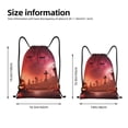 thumbnail image 2 of Disketp Pumpkins Drawstring Backpack Drawstring Gym Bags Draw String Bags for Sports, Gym, Travel, Swimming, Beach-Small, 2 of 6