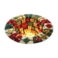 thumbnail image 2 of 3D Rugs Optical Illusion,16" Christmas Round Rug 3D Gift Illusion Mat,Holiday Winter Carpet,Festive Floor Rug,Xmas Home Decoration Round Rug,Door Mat Holiday Indoor Entrance(Gift,Style C), 2 of 3
