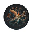 thumbnail image 3 of Octopus Twisted Tentacles Art 2-in-1 Foldable Picnic Blanket Tote Bag Shoulder Handbag, Large Circular Outdoor Mat for Beach Camping Park, 3 of 5