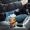 thumbnail image 4 of Yayeee 40oz Stainless Steel Tumbler with Straw and Handle Double-Wall Insulated Travel Water Bottle, Pine Tree at Dawn, 4 of 8