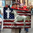 thumbnail image 2 of Bayyon White Horse Grommet Flag Banner with Grommets 3x5Feet Man cave Decor, 2 of 6