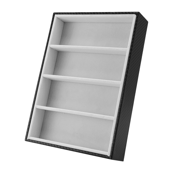Sunglasses Display Glasses Cases 4 Grids Box Jewelry Organizer Tray - Black