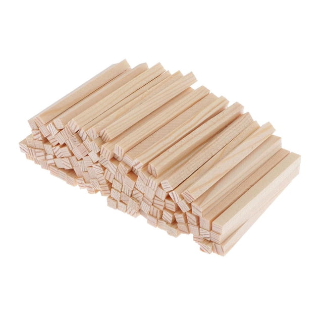 00x Juego de construcción de palos de madera rectangulares Juegos creativos Niño Adulto 50/55/ 100 piezas 4 mm