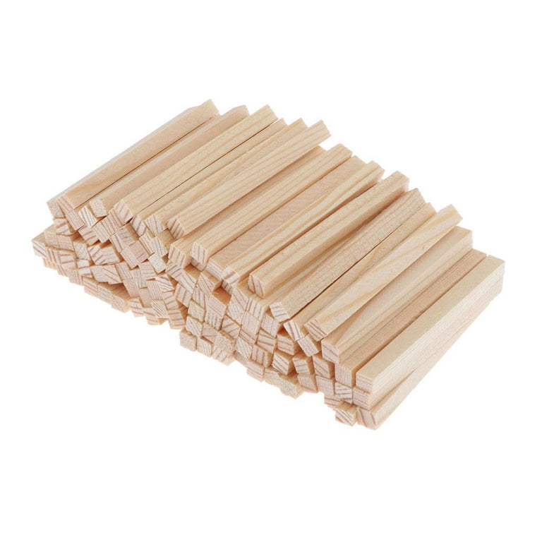 iUoczi 30 Pack Square Wood Dowel Rods 3/8x3/8x12 Inch Balsa Wood Sticks  Natural Wood Color Unfinished Wood for Cricut Maker Make Models of House