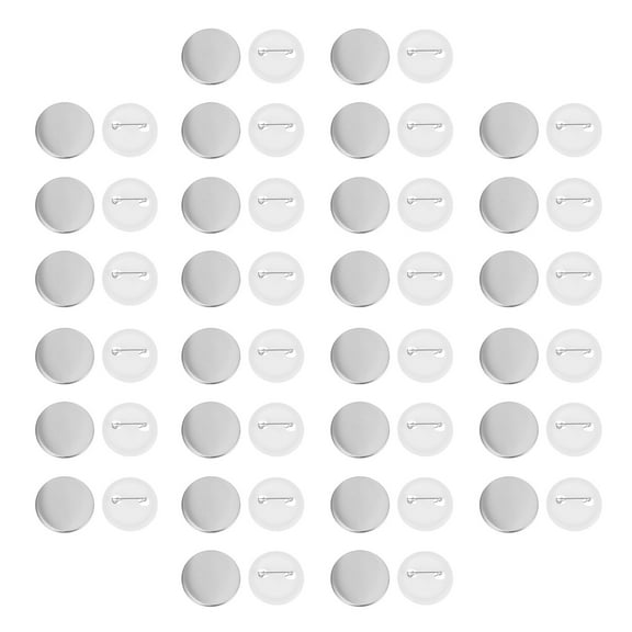 unbranded 100 Sets Button Transfer Blank Badge Blank Badge Badge Promotion 3.7X3.7cm