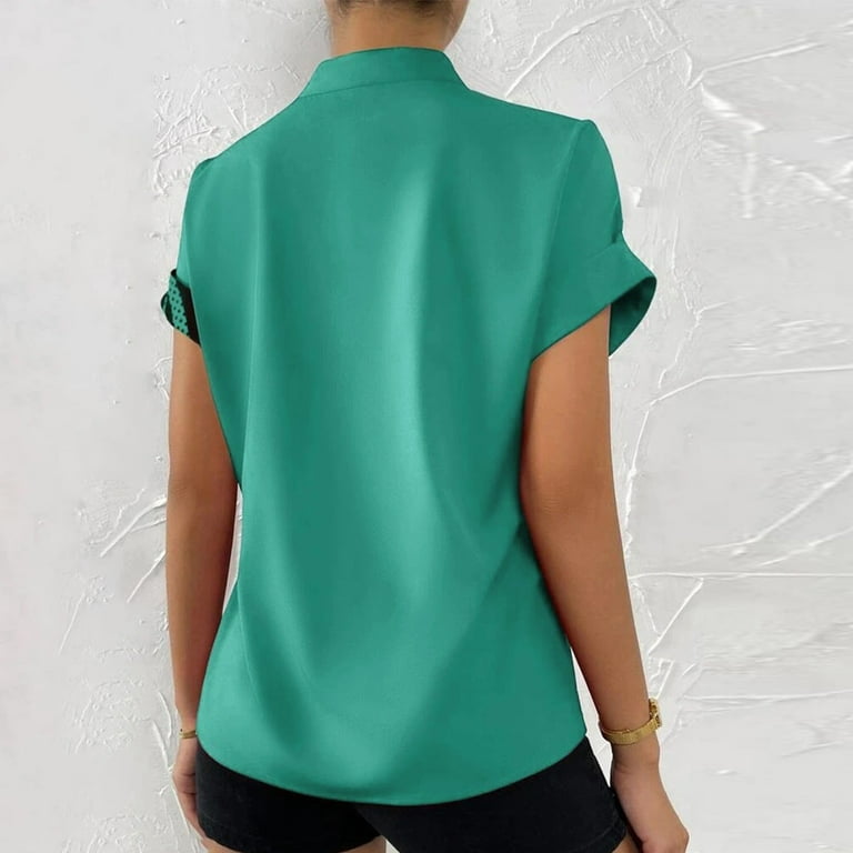 adviicd Button-Down Shirt Women Plus Trendy Tops For Women Women's Casual  Boho Floral Print V Neck Long Sleeve Drawstring Tops Loose Blouses Button  Down Shirts Green XL 