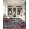 thumbnail image 4 of Unique Loom Jardin Collection Area Rug - Ivy (5' 1" x 8' Rectangle Blue/Beige), 4 of 7
