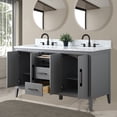 thumbnail image 3 of Vanity Art 60” Double Sink Bathroom Vanity Cabinet with Engineered Marble Countertop, 3 of 8