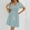 Light Blue, variant on BUIGTTKLOP Boho Dresses for Women 2026 Lace V Neck Short Sleeve Sundress Casual Summer Flowy Comfy A Line Summer Dresses