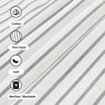 thumbnail image 4 of Farmhouse Grey Shower Curtain,Bowknot,Cotton Woven and Cotton Blend Fabric,Pleated Grey Stripe,Country Style,72x72 in, 4 of 6