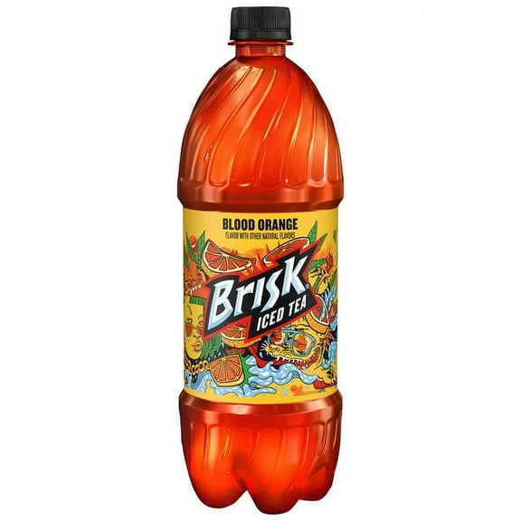 Brisk Blood Orange Iced Tea, 1L Bottle - 15 Pack