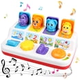 thumbnail image 1 of Juguete interactivo de animales emergentes con música ligera, sonido de animales, juguete de desarrollo de aprendizaje para bebés, 1 of 9