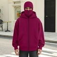 thumbnail image 2 of LiJinLong Balaclava Hoodie Zipper Men's Tactical Design Compatible Hunting Fishing Outdoor Work Winter Solid Utility Jacket S-XXL, 2 of 5