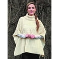 thumbnail image 7 of Aran Woollen Mills Patchwork Knitted Cape 100% Premium Soft Merino Wool Cowl Neck Women`s Poncho Made in Ireland | One Size, 7 of 7
