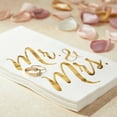 thumbnail image 5 of Juvale Wedding Napkins Mr & Mrs - 4 x 8 In, 3-Ply White & Gold, 50 Count - Disposable Bridal Shower & Reception Beverage Napkins, 5 of 10