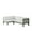 GREY FINISH+White, variant on GDF Studio Mid-Century Modern 2 Piece Outdoor Patio Sofa Set, Right Corner Couch with Solid Wood Frame, Removable Cushions, Slat Design, Beige