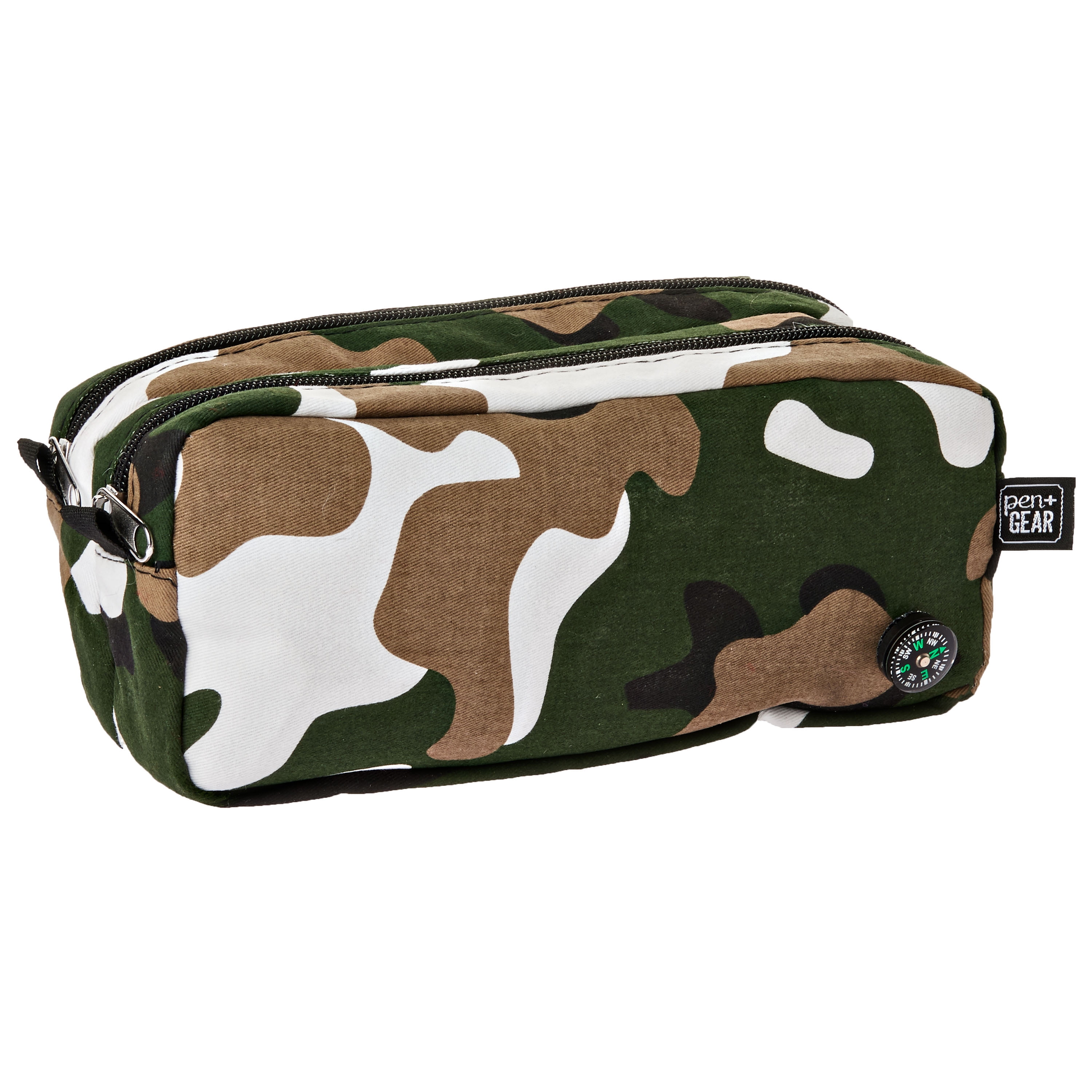 Pen + Gear Camo with Compass Pencil Pouch,Polyester,Camo Pattern,Green ...