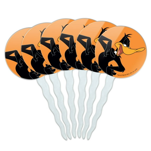 Looney Tunes Daffy Duck Cupcake Picks Toppers Decoration Set of 6